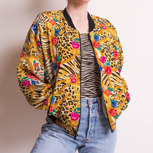❌SOLD❌Vintage 80s animal print windbreaker jacket - Picture 4 of 6